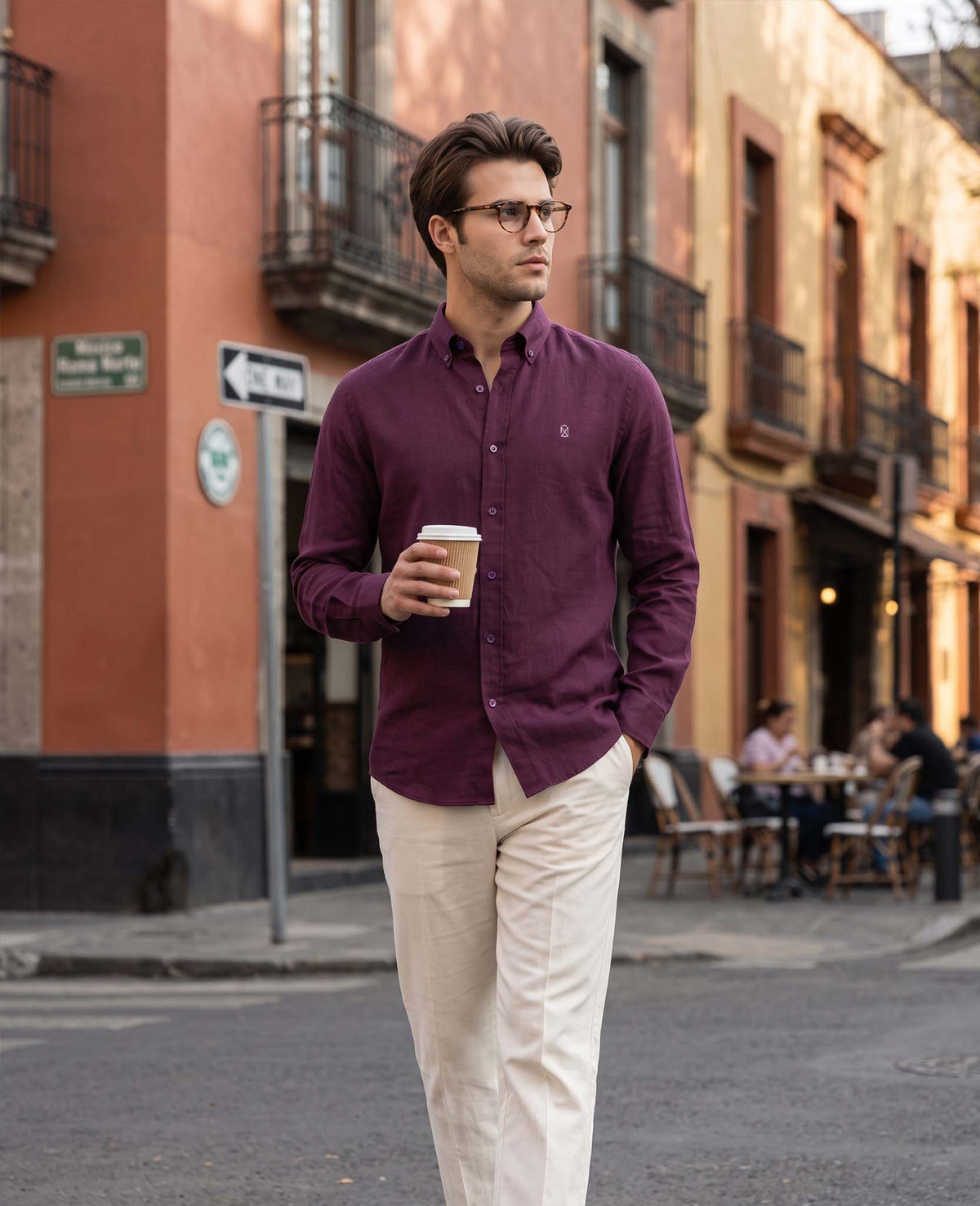 Camisa Lino Vino