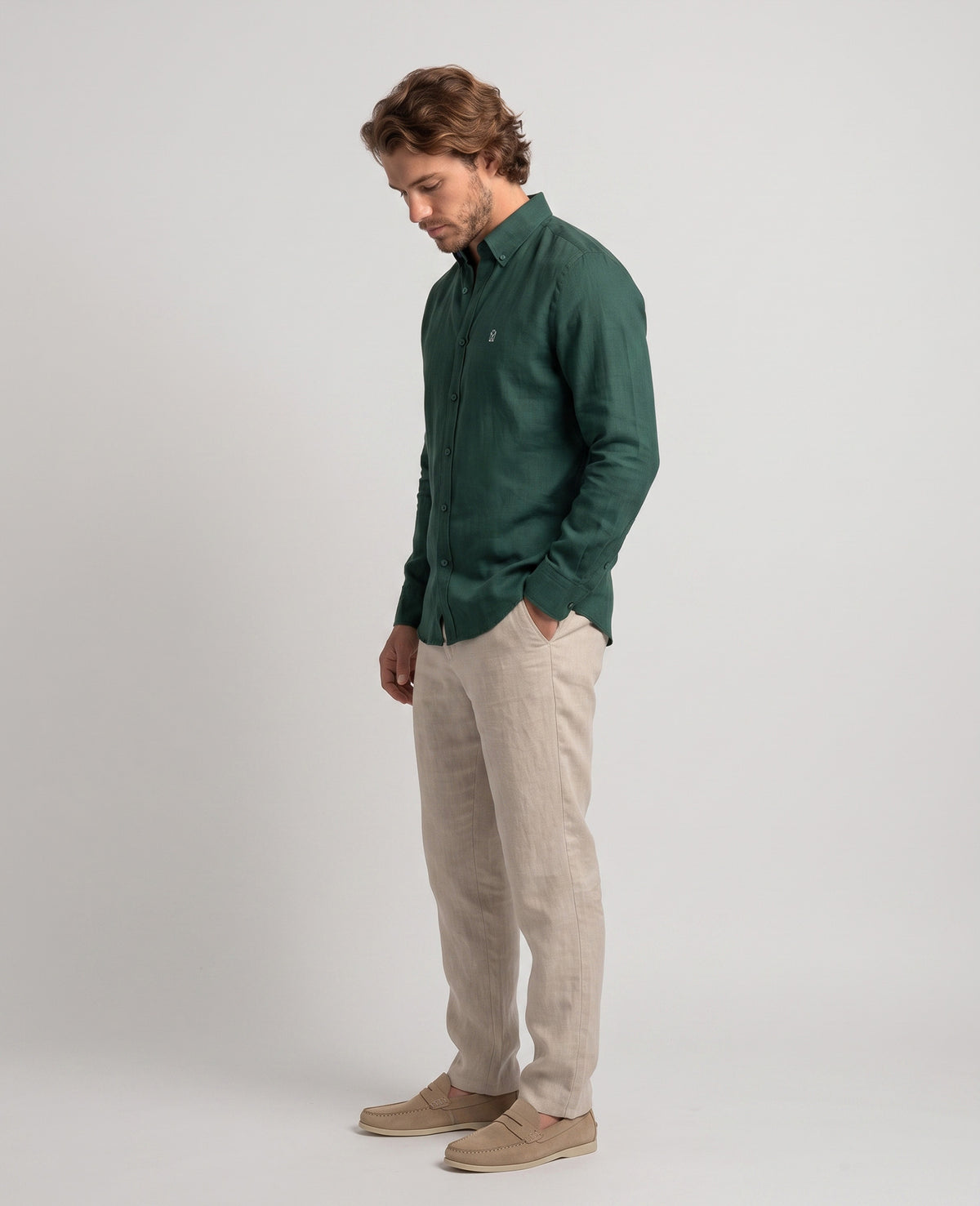 Camisa Lino V Botella