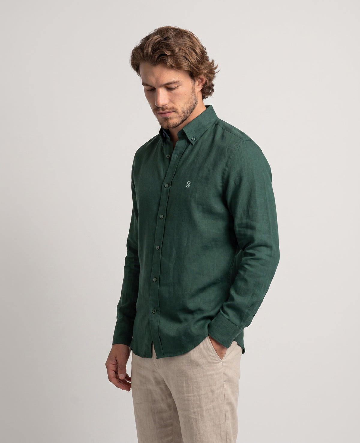 Camisa Lino V Botella